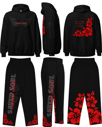 Red tracksuits